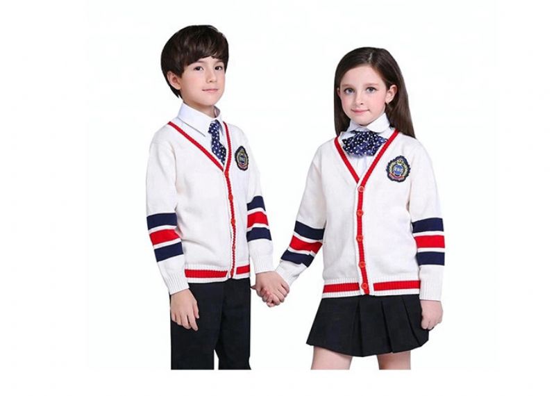 Girls red outlet school cardigan